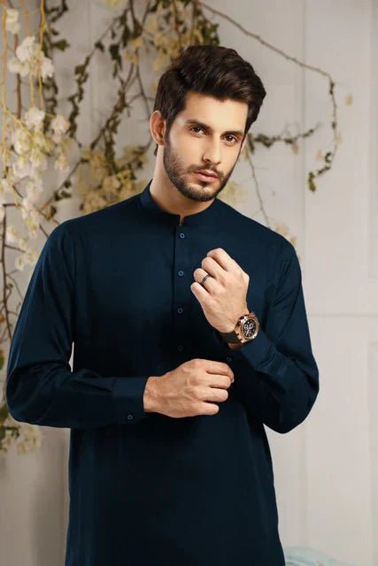 Cerulean Charm: Persian Blue Shalwar Kameez Set - HB INDUSTRIES - Shalwar Kameez - 