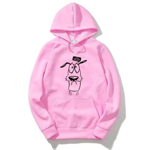 Courage The Cowardly Dog Fleece Full Sleeves Pull Over Hoodie For Women - HB INDUSTRIES - Hoodies & Sweatshirts - 