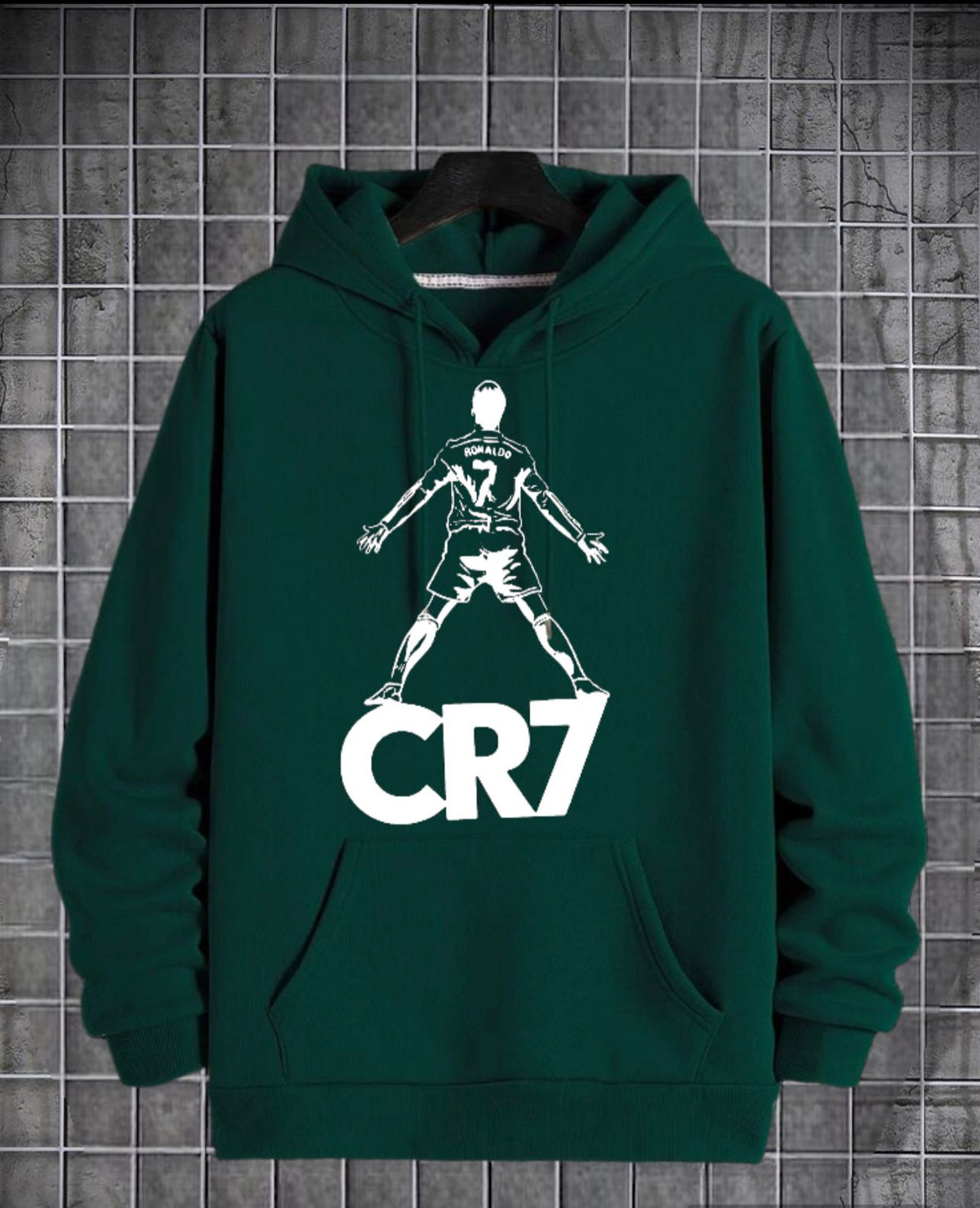 Cr7 Cristiano Ronaldo Printed Fleece Full Sleeves Pull Over Hoodie For Men & Boys - HB INDUSTRIES - Hoodie & Sweatshirt - 