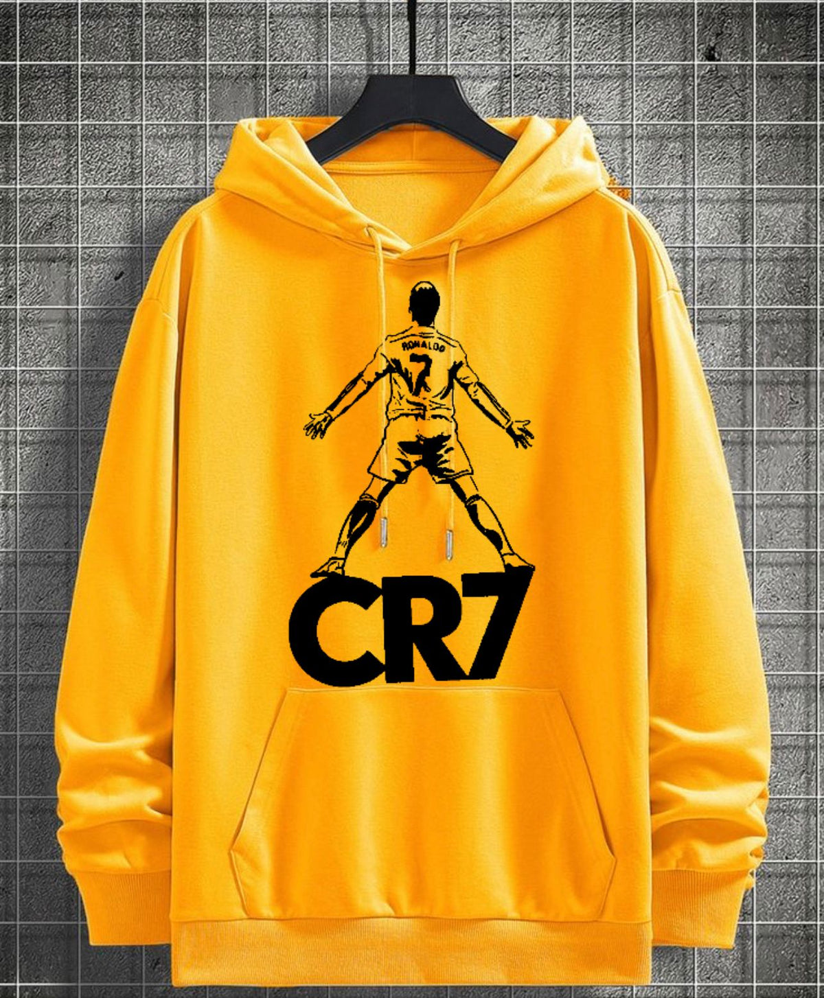 Cr7 Cristiano Ronaldo Printed Fleece Full Sleeves Pull Over Hoodie For Men & Boys - HB INDUSTRIES - Hoodie & Sweatshirt - 