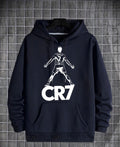 Cr7 Cristiano Ronaldo Printed Fleece Full Sleeves Pull Over Hoodie For Men & Boys