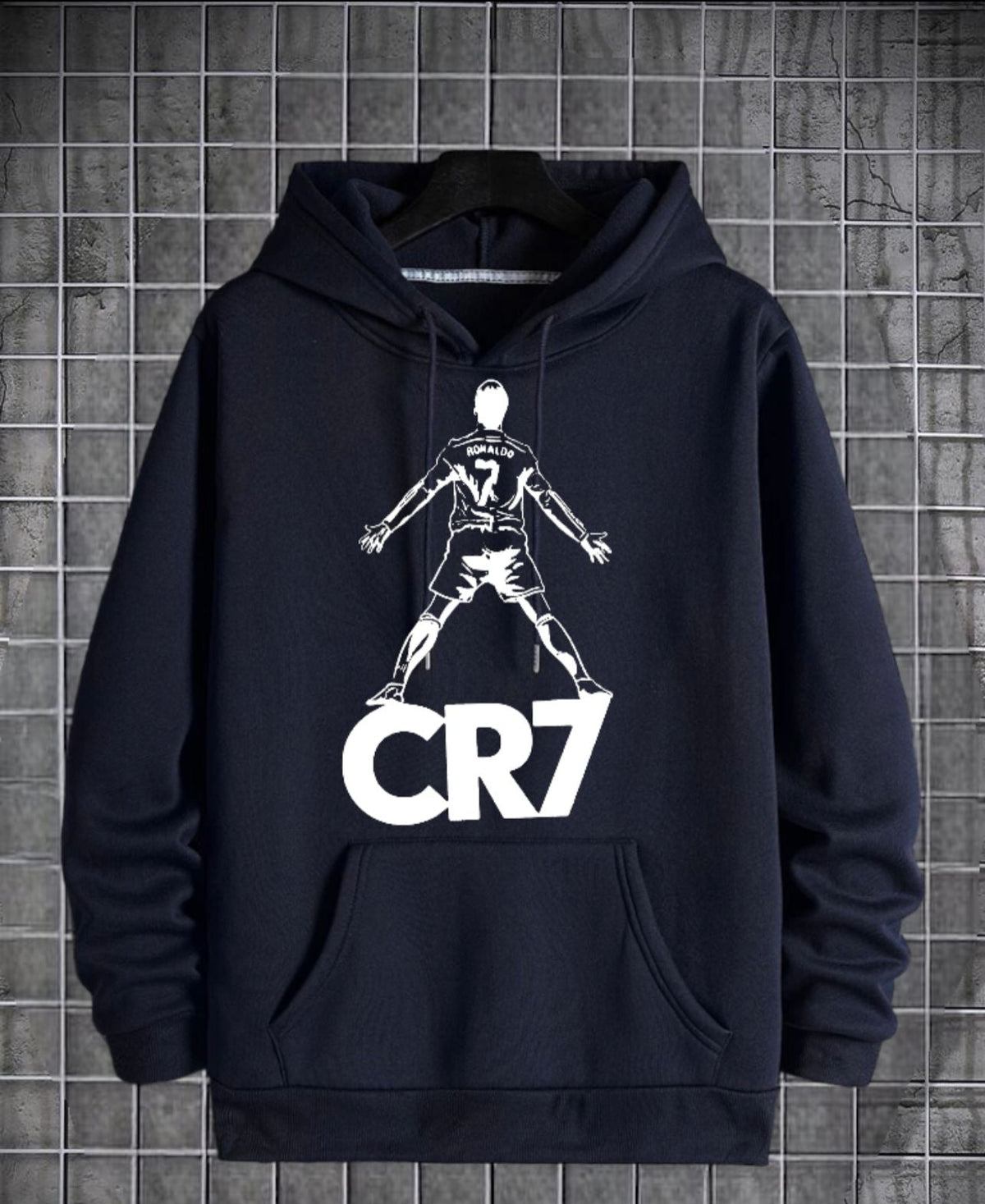 Cr7 Cristiano Ronaldo Printed Fleece Full Sleeves Pull Over Hoodie For Men & Boys - HB INDUSTRIES - Hoodie & Sweatshirt - 