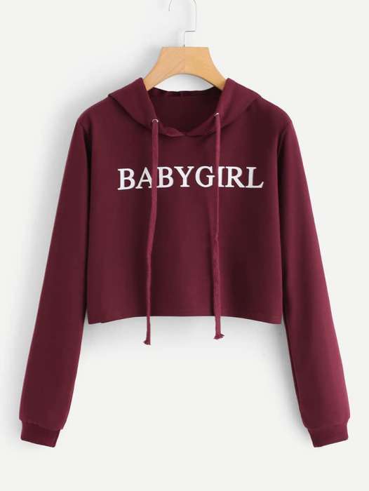 Cropped Hoddie Maroon Baby - HB INDUSTRIES - Hoodies & Sweatshirts - 