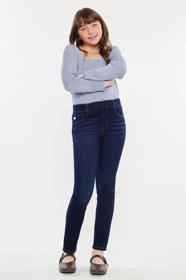 Crystal High Rise Ankle Skinny Kid Jeans - HB INDUSTRIES - Girls Jeans - 