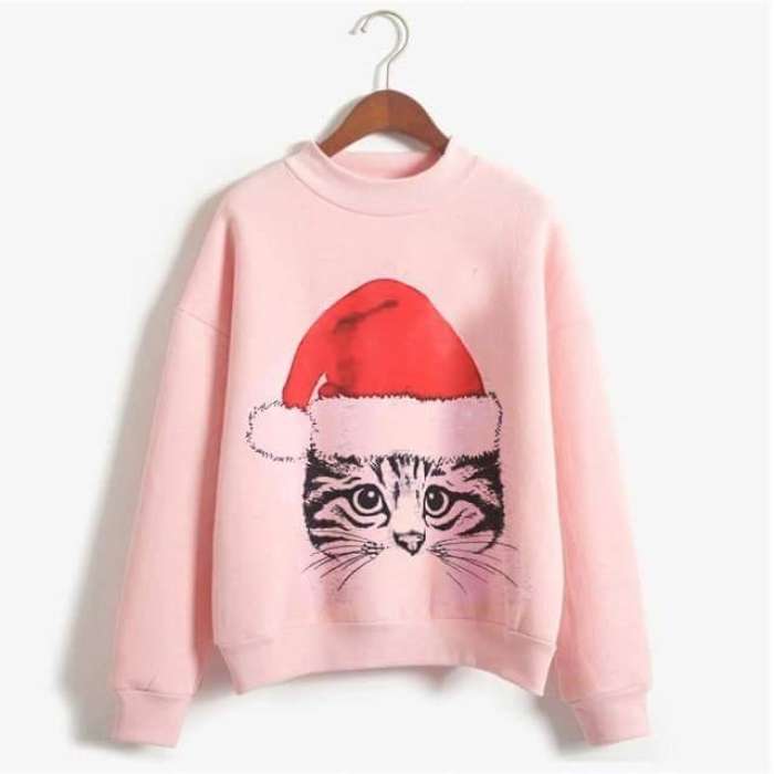 Cute Cat Sweatshirt For Women - HB INDUSTRIES - Hoodies & Sweatshirts - 