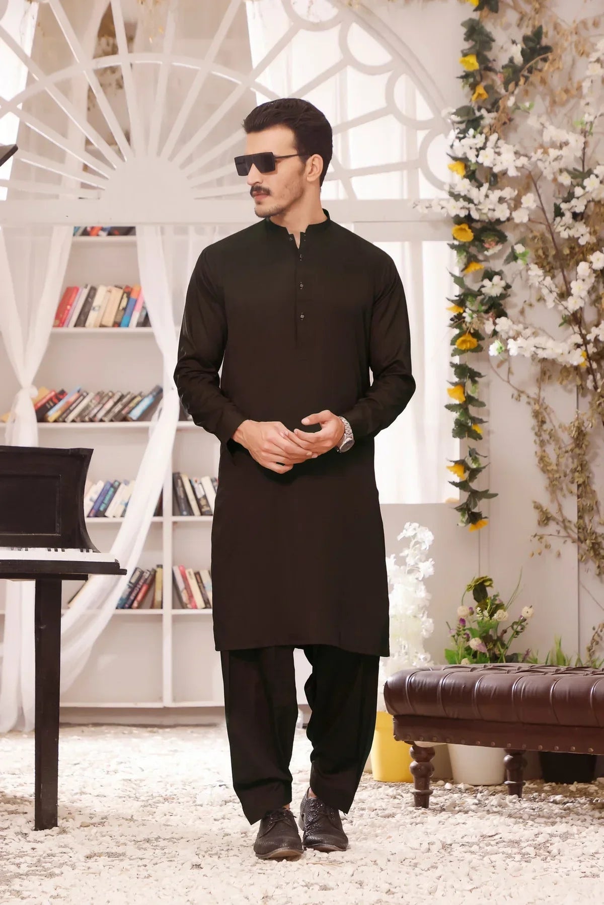 Dark Brown Shalwar Kameez for Men - HB INDUSTRIES - Shalwar Kameez - 