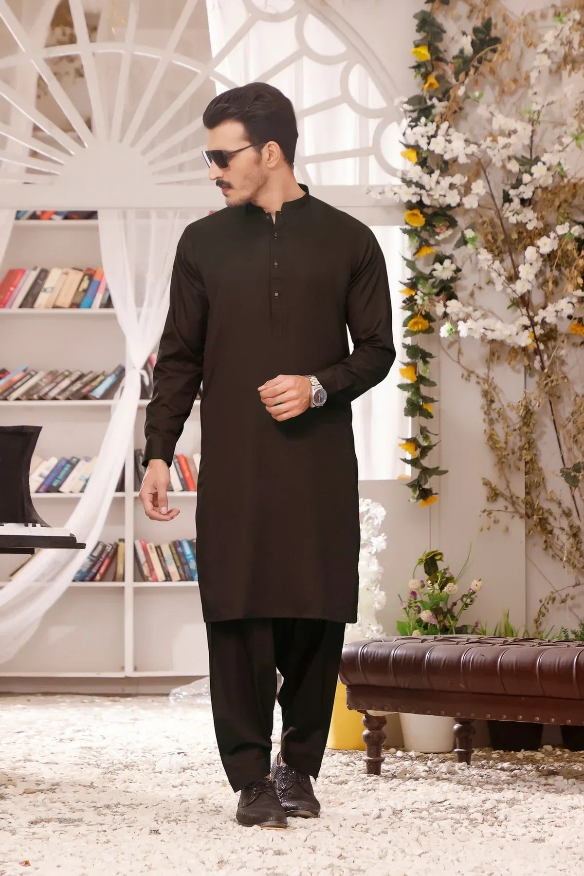 Dark Brown Shalwar Kameez for Men - HB INDUSTRIES - Shalwar Kameez - 