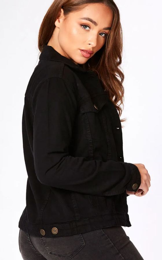 Women Black Solid Jacket