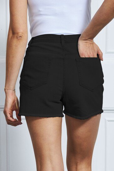 Denim Raw Edge Shorts - HB INDUSTRIES - Shorts & Skirts - 