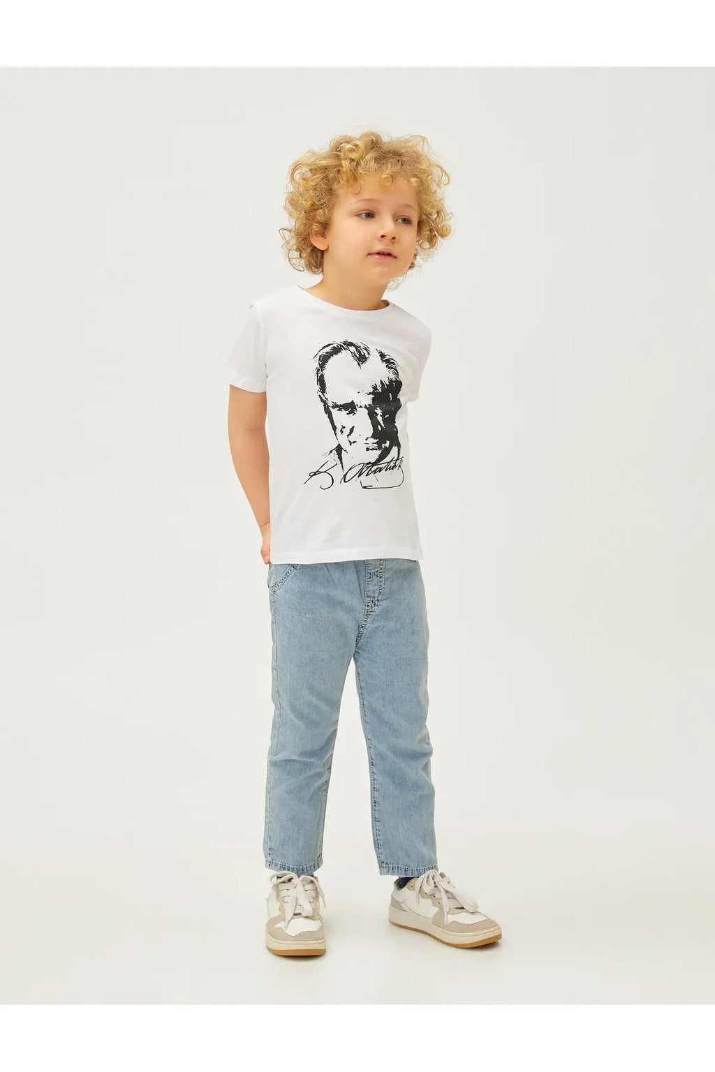 Denim Trousers Relaxed Cut Elastic Waist For Toddler - HB INDUSTRIES - Boys Jeans - 