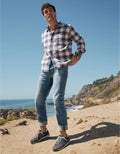 Distressed Athletic Straight Jeans For Men