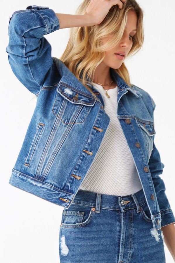 Distressed Women Jacket - HB INDUSTRIES - Denim Jackets - 