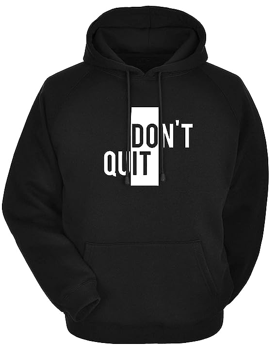 Don’t Quit Printed Winter Fleece Hoodie for Men - HB INDUSTRIES - Hoodie & Sweatshirt - 