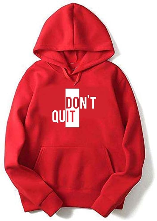 Don’t Quit Printed Winter Fleece Hoodie for Men - HB INDUSTRIES - Hoodie & Sweatshirt - 