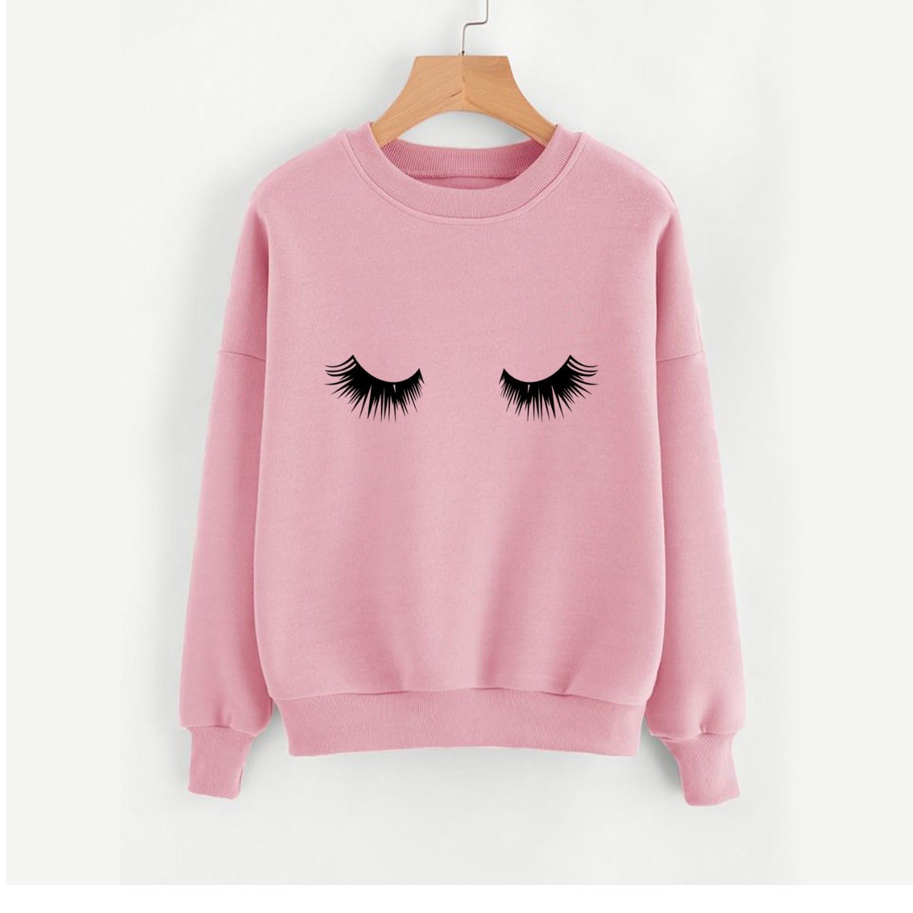 Eye Printed Fleece Full Sleeves Pull Over Sweatshirt For Women - HB INDUSTRIES - Hoodies & Sweatshirts - 