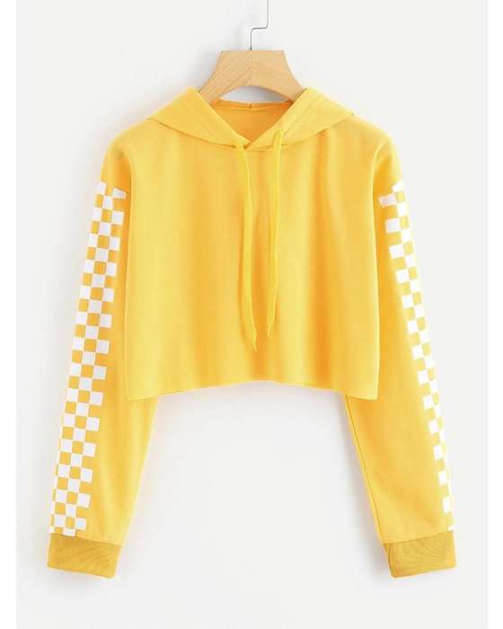 Sleeves stripe printed hoodie