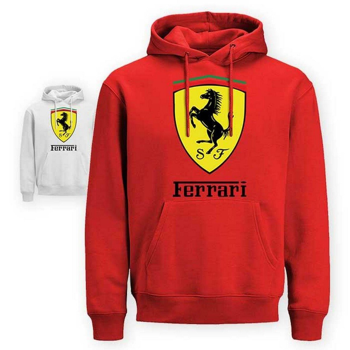 Ferari Printed Fleece Full Sleeves Pull Over Hoodie For Men - HB INDUSTRIES - Hoodie & Sweatshirt - 