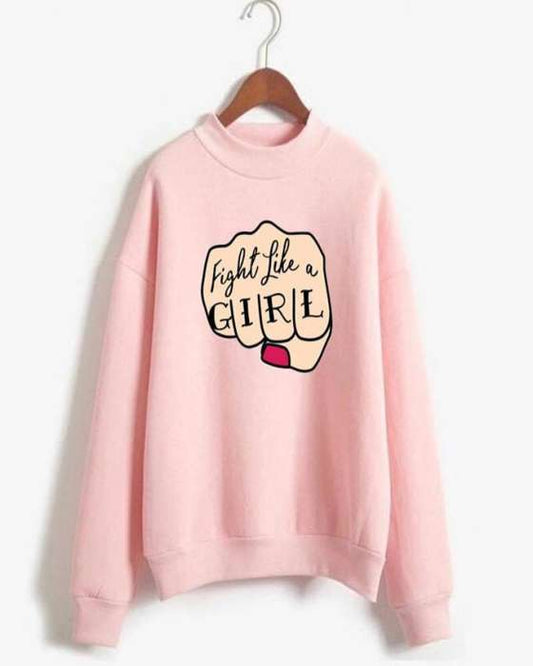 Fight Like a Printed Sweat Shirt For womens 232 - HB INDUSTRIES - Hoodies & Sweatshirts - 