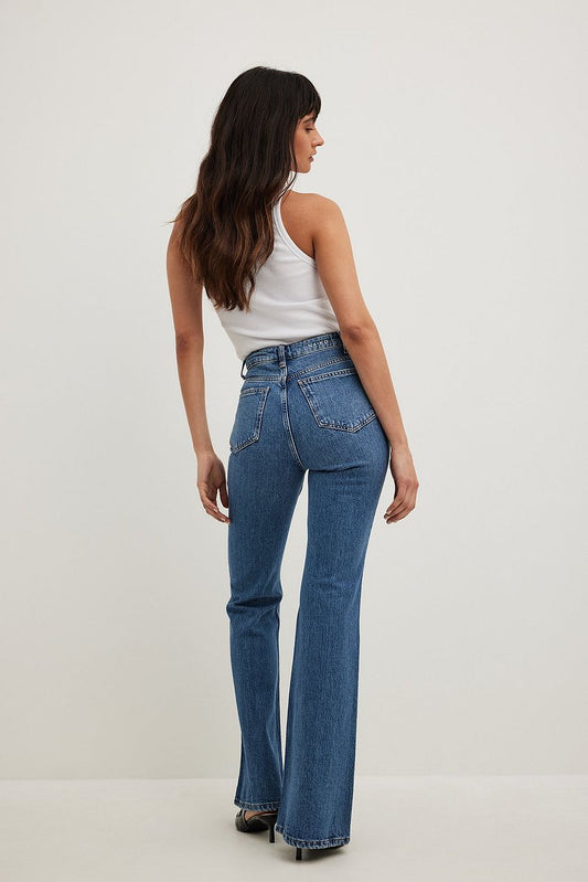 Flared High Waist Jeans For Womens - HB INDUSTRIES - Jeans - 