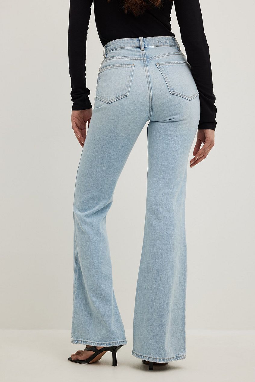 Flared High Waist Jeans For Womens - HB INDUSTRIES - Jeans - 