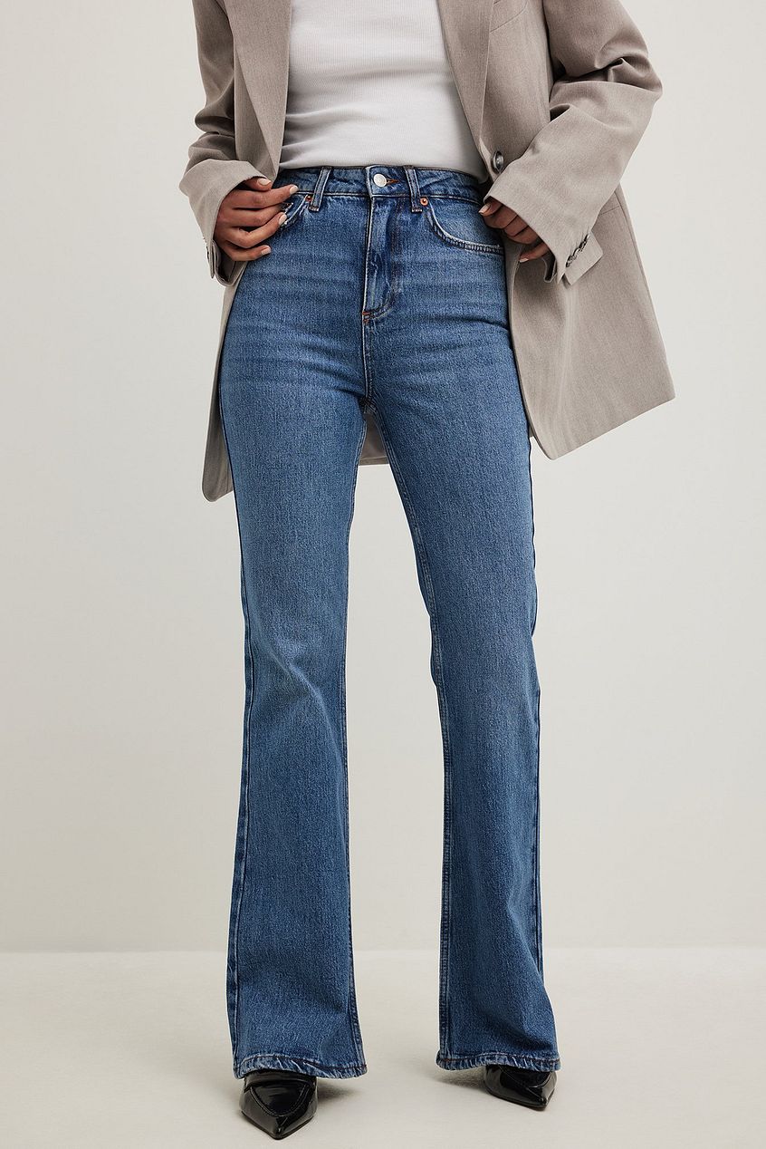 Flared High Waist Jeans For Womens - HB INDUSTRIES - Jeans - 