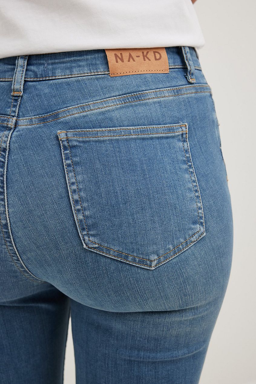 Flared High Waist Stretch Jeans For Womens - HB INDUSTRIES - Jeans - 
