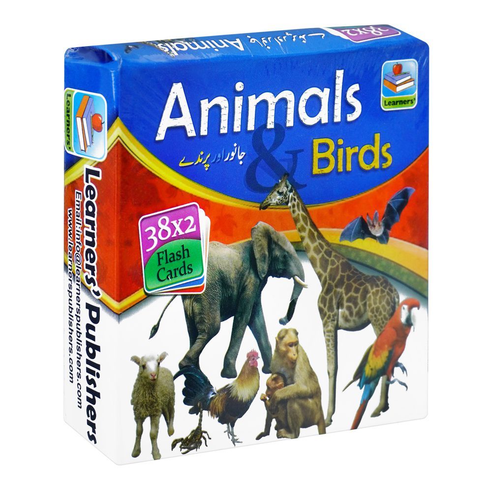 Flash Cards Birds & Animals, Small 7.6 X 7.6 Cm, 76 - Pack - HB INDUSTRIES - Board Games - 