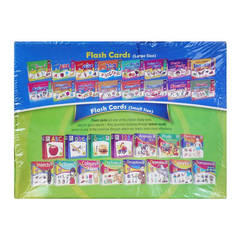 Flash Cards With Pictures ABC, Large 7 X 9.5 Inches, For 3+ Years, 26 - Pack - HB INDUSTRIES - Board Games - 