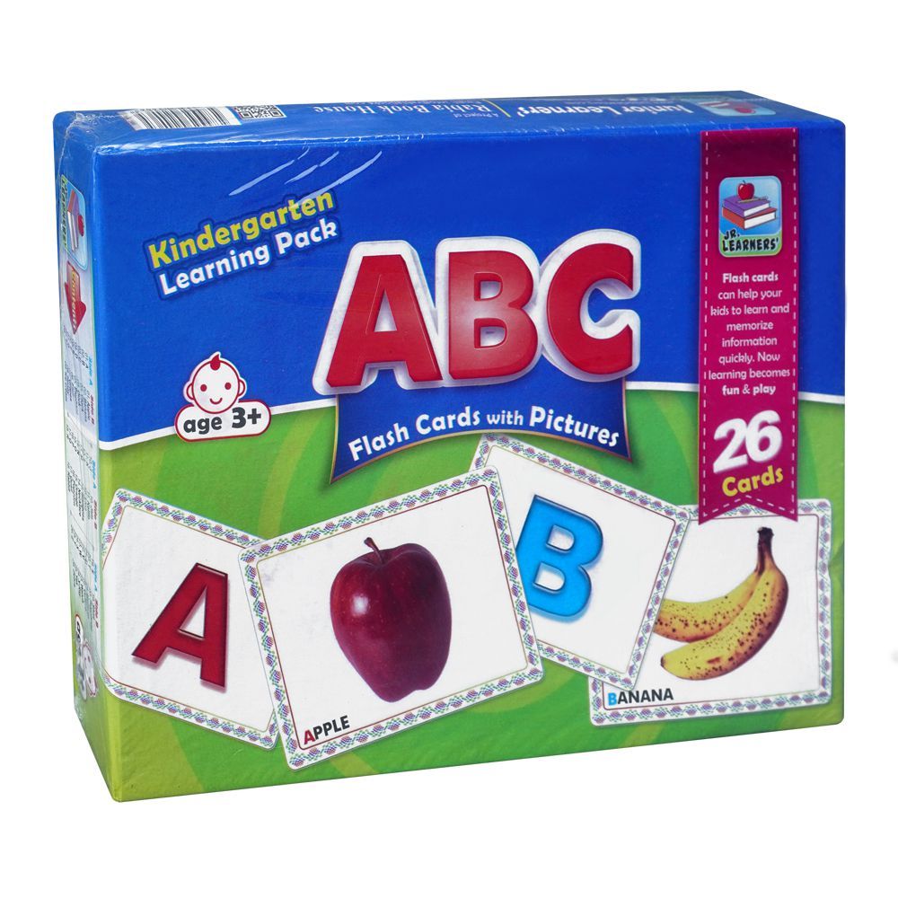 Flash Cards With Pictures ABC, Large 7 X 9.5 Inches, For 3+ Years, 26 - Pack - HB INDUSTRIES - Board Games - 