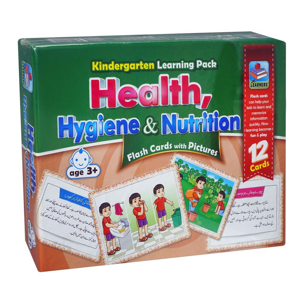 Flash Cards With Pictures Health/Hygiene & Nutrition, Large 7 X 9.5 Inches, For 3+ Years - HB INDUSTRIES - Board Games - 