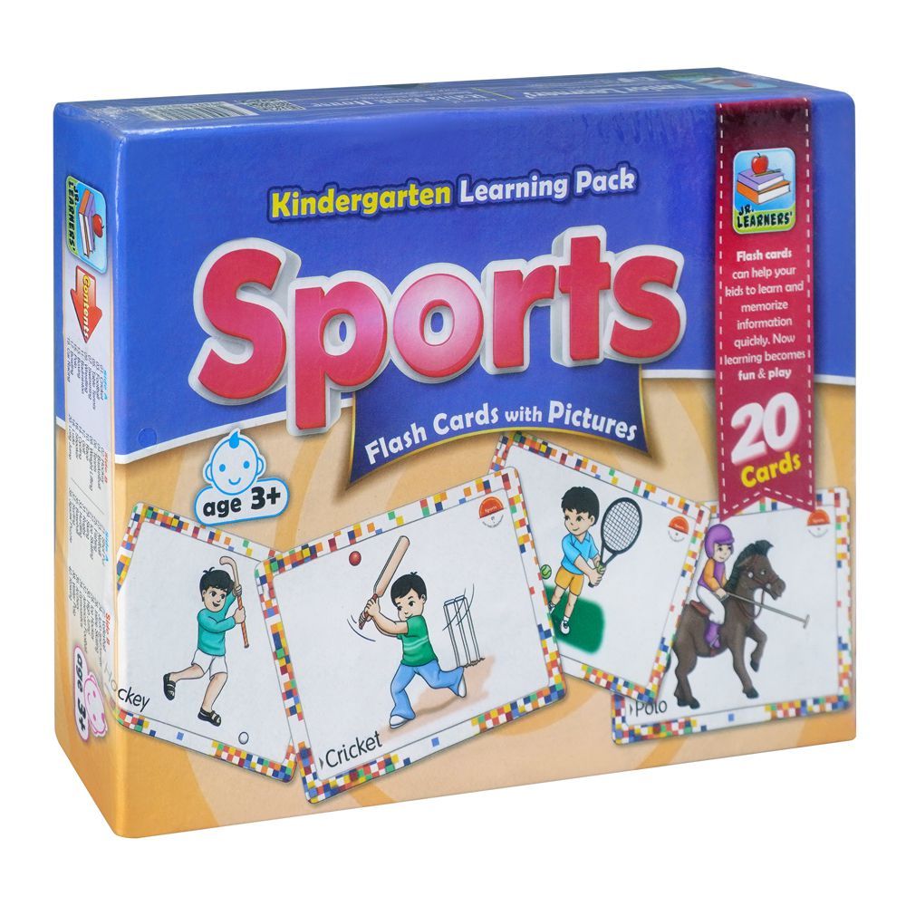 Flash Cards With Pictures Sports, Large 7 X 9.5 Inches, For 3+ Years - HB INDUSTRIES - Board Games - 