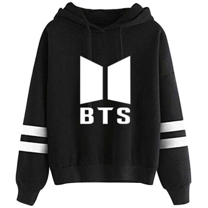 Fleece Cotton BTS Hoodie For Women Black 886 - HB INDUSTRIES - Hoodies & Sweatshirts - 