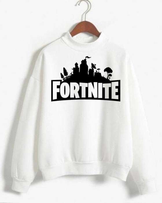 FORTNITE Sweatshirt Sweat Shirt O Neck Full Sleeves Casual Tshirt FOR WOMEN WHITE - HB INDUSTRIES - Hoodies & Sweatshirts - 