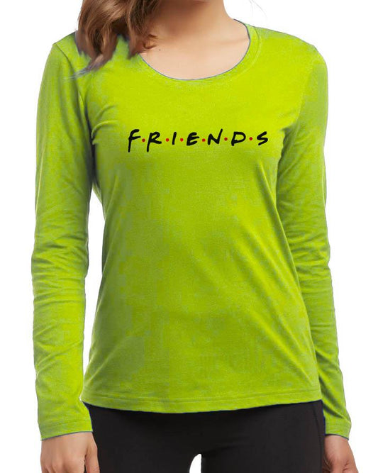 Friends New Fashion Light Green Round Neck High Graphic Full Sleeve - HB INDUSTRIES - Tops & T - Shirts - 