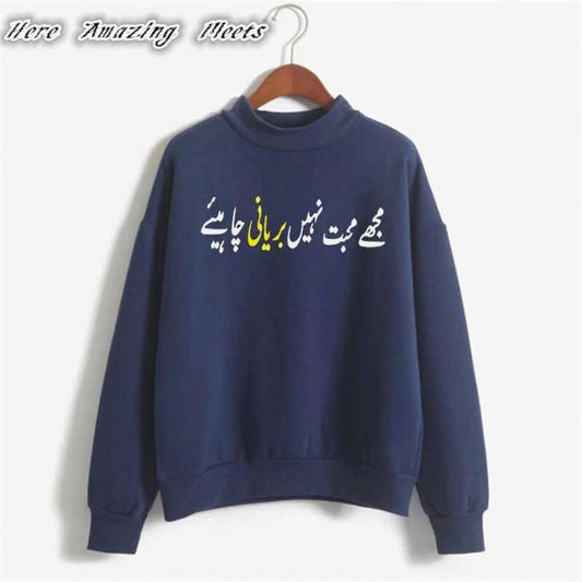 Funny Lines Printed Casual Cotton Full Sleeves Round Neck Winter Wear Export Quality SweatShirts Winter Wear Tshirt Top For Womens womens - HB INDUSTRIES - Hoodies & Sweatshirts - 