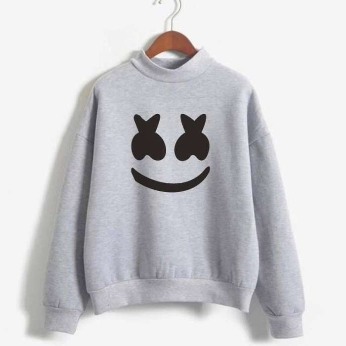 Funny Smiley Face Printed Winter Thicken Warm Sweatshirt High Quality Fleece Sweat shirts For Women And - HB INDUSTRIES - Hoodies & Sweatshirts - 