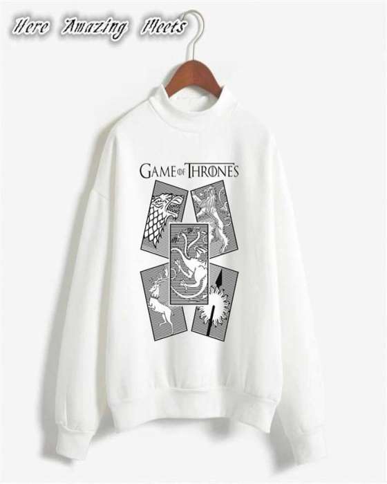 Games of Thrones Printed Sweat Shirt For womens - HB INDUSTRIES - Hoodies & Sweatshirts - 