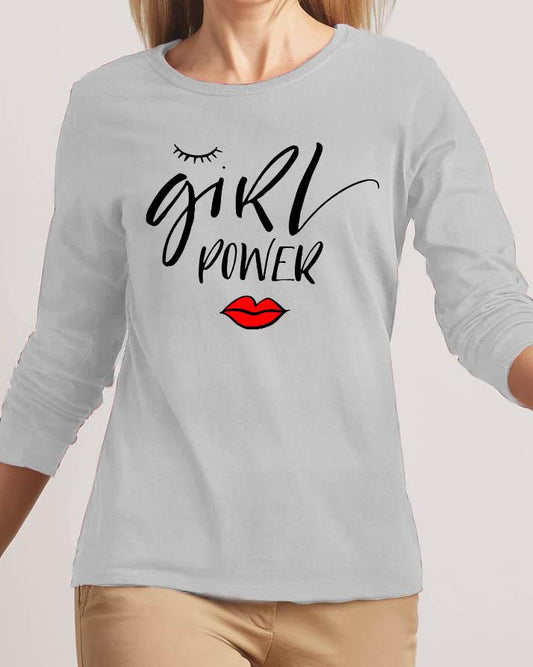 Girl Power New Fashion Grey High Graphic Excellent Quality T - shirt - HB INDUSTRIES - Tops & T - Shirts - 