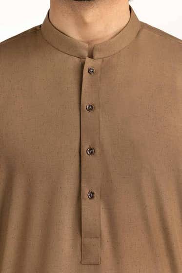 Gold Brown Basic Shalwar Kameez - HB INDUSTRIES - Shalwar Kameez - 