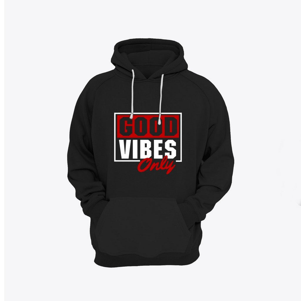 Good Vibes Printed Fleece Full Sleeves Pull Over Hoodie - HB INDUSTRIES - Hoodies & Sweatshirts - 