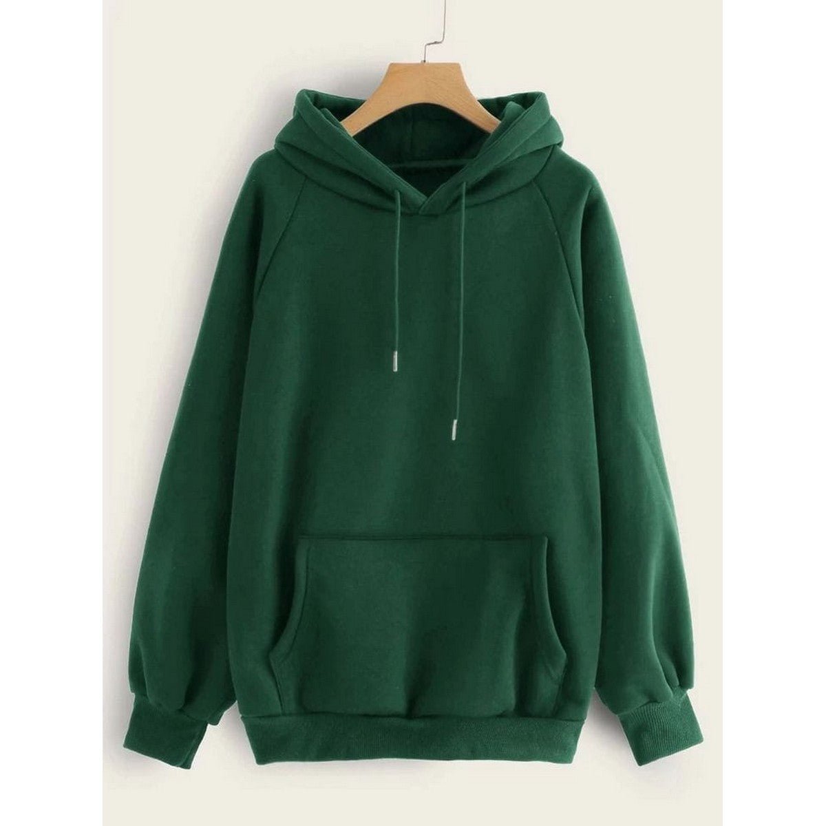 Green Fleece Full Sleeves Pull Over Hoodie - HB INDUSTRIES - Hoodies & Sweatshirts - 