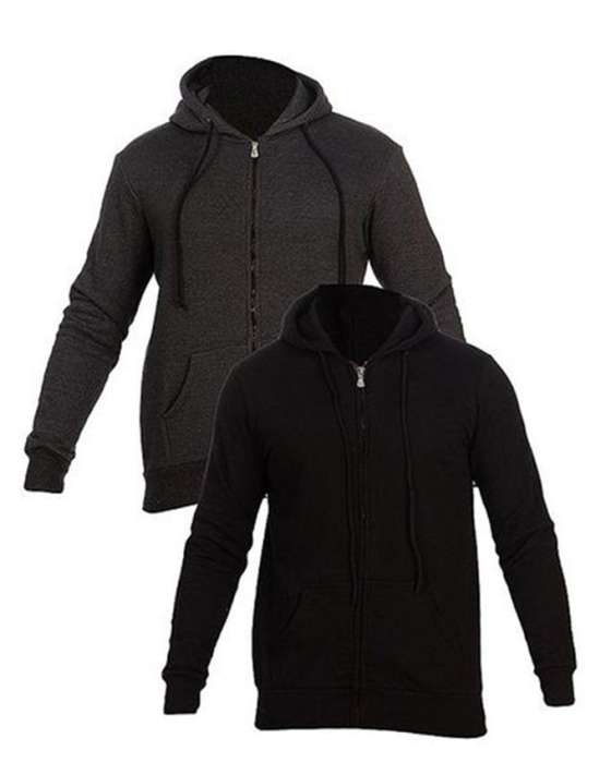 Grey and black zipper (2) hoodie for womens both