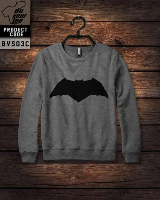 Grey batman Printed Sweat Shirt For Women 133 - HB INDUSTRIES - Hoodies & Sweatshirts - 
