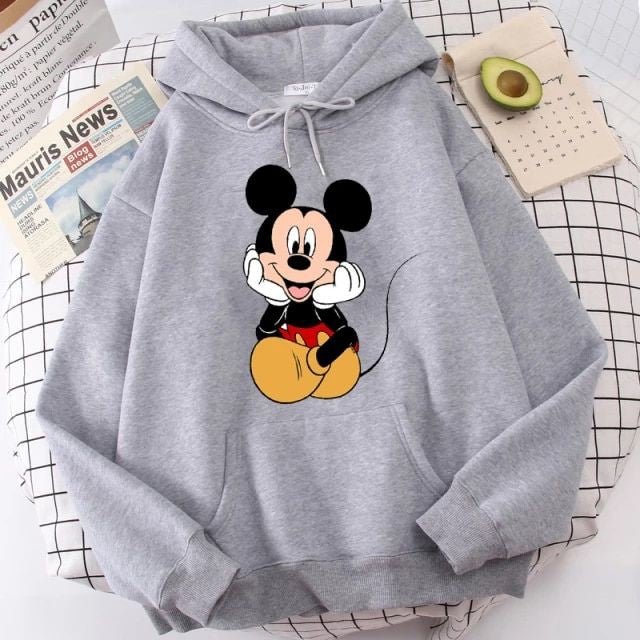 Grey Cartoon Printed Winter Hoodie for Men - HB INDUSTRIES - Hoodie & Sweatshirt - 