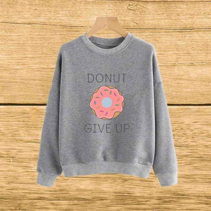 Grey donut sweat shirt For and Women - HB INDUSTRIES - Hoodies & Sweatshirts - 