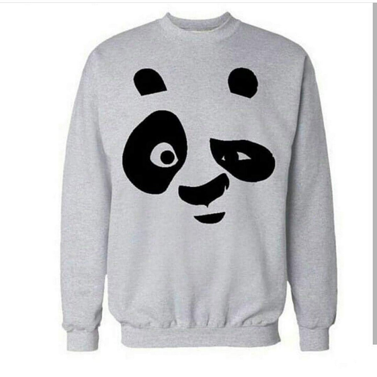 Grey Panda Fleece Full Sleeves Pull Over Sweatshirt For Women - HB INDUSTRIES - Hoodies & Sweatshirts - 