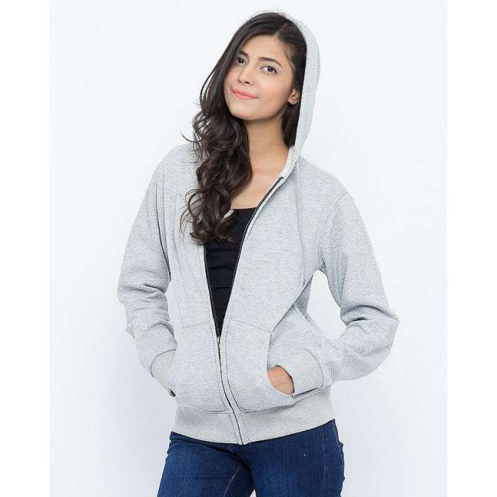 Grey Zipper hoodie for and women - HB INDUSTRIES - Hoodies & Sweatshirts - 