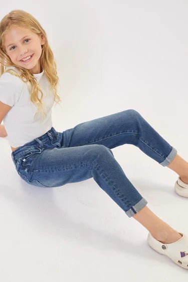 Halo Mid Rise Mother Daughter Duo Jeans - HB INDUSTRIES - Girls Jeans - 