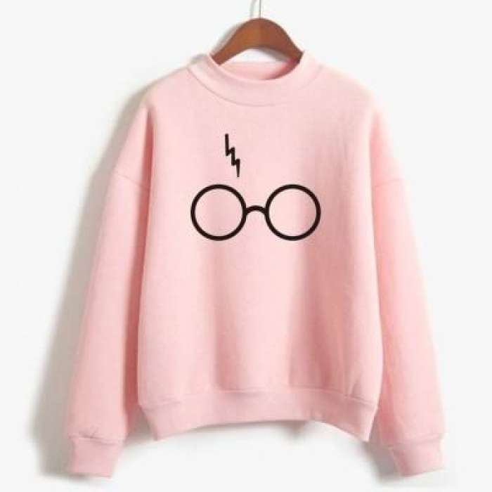 Harry Potter Printed Sweatshirt Baby Pink - HB INDUSTRIES - Hoodies & Sweatshirts - 
