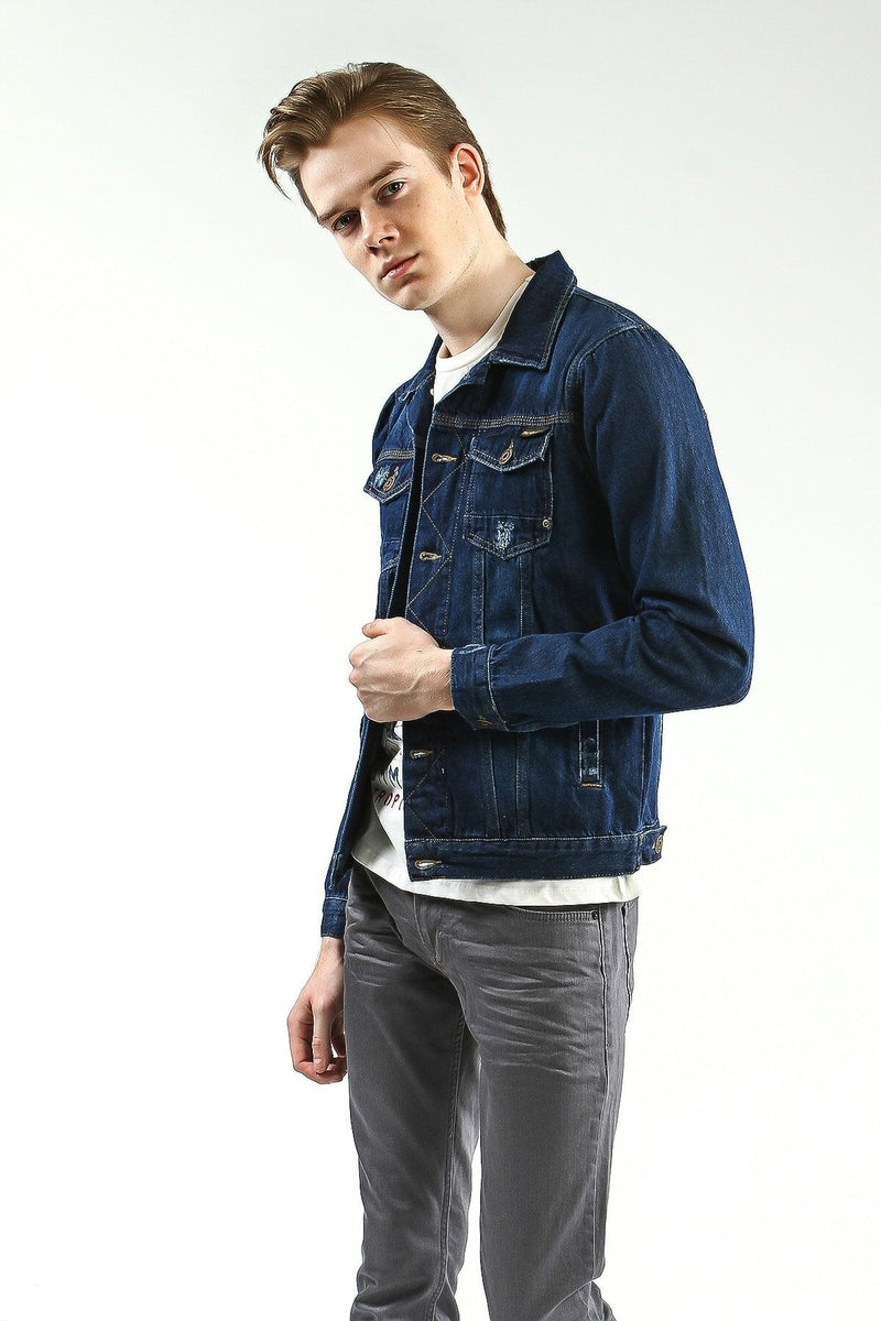 HB Mens Denim Jacket Stretchable Fine Lycra - HB INDUSTRIES - Denim Jacket - 